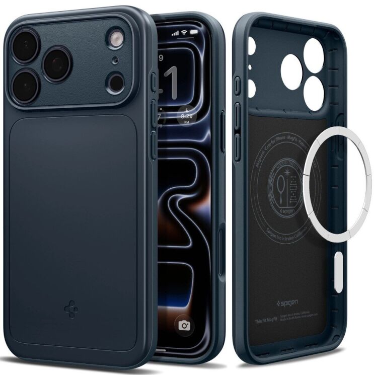 Защитный чехол Spigen Thin Fit (MagFit) для iPhone 18 Pro Max (ACS12108) - Metal Slate: фото 1 из 13