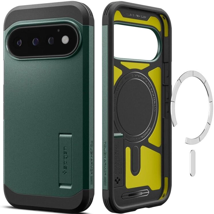 Захисний чохол Spigen Tough Armor (MagFit) для Google Pixel 11 Pro (ACS11859) - Abyss Green: фото 2 з 12