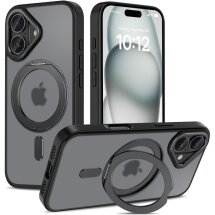 Защитный чехол Tech-Protect MagRing MagSafe для Apple iPhone 16 - Matte Black: фото 1 из 7