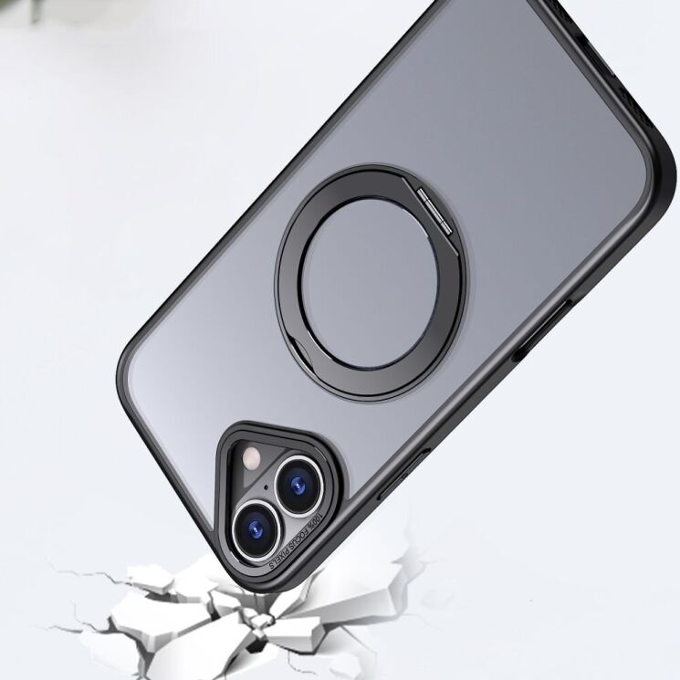 Защитный чехол Tech-Protect MagRing MagSafe для Apple iPhone 16 - Matte Black: фото 3 из 7