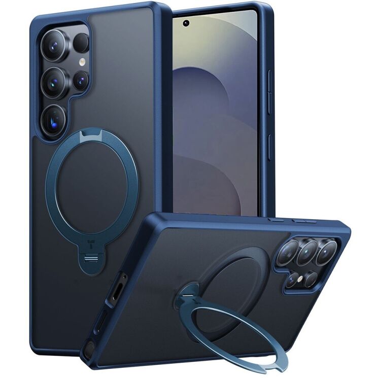 Захисний чохол TORRAS Ostand Q3 Spin (with MagSafe) для Samsung Galaxy S25 Ultra (S938) - Navy Blue: фото 1 з 8