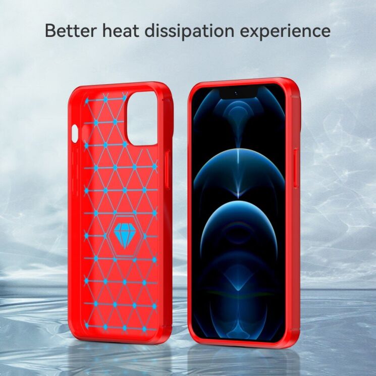 Защитный чехол UniCase Carbon для Apple iPhone 13 - Black: фото 5 из 9