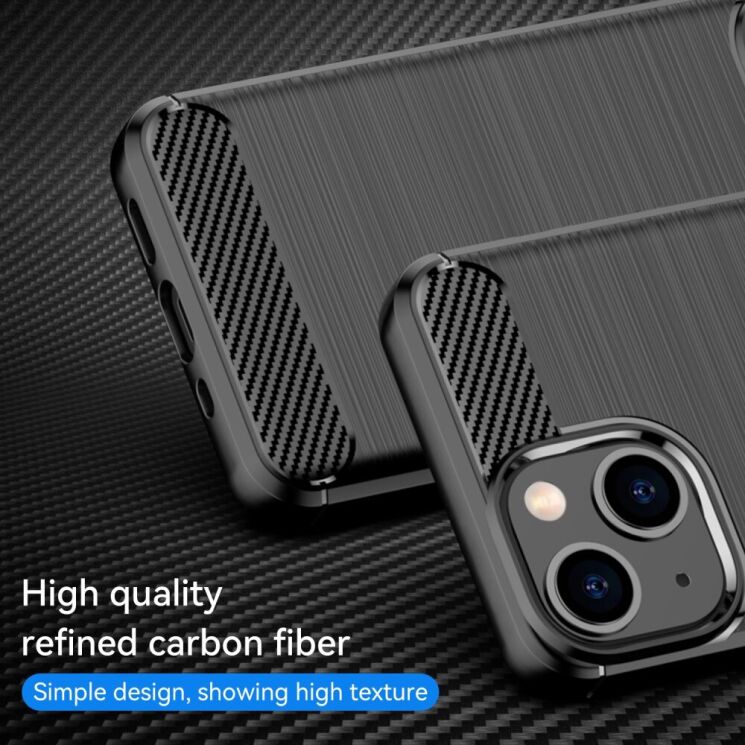 Защитный чехол UniCase Carbon для Apple iPhone 13 - Black: фото 3 из 9