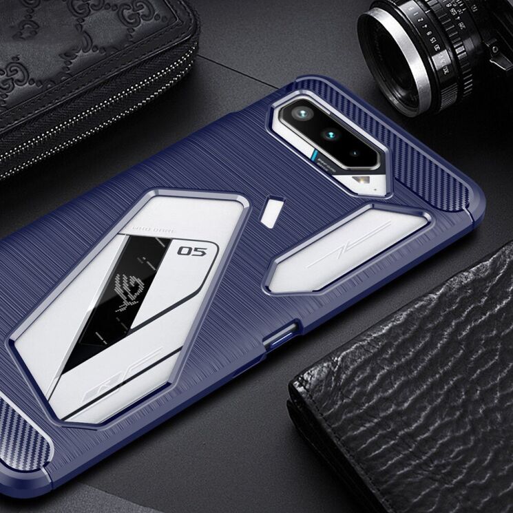 Защитный чехол UniCase Carbon для ASUS ROG Phone 5 - Blue: фото 2 из 11