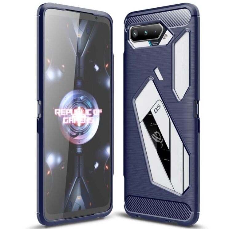 Защитный чехол UniCase Carbon для ASUS ROG Phone 5 - Blue: фото 1 из 11