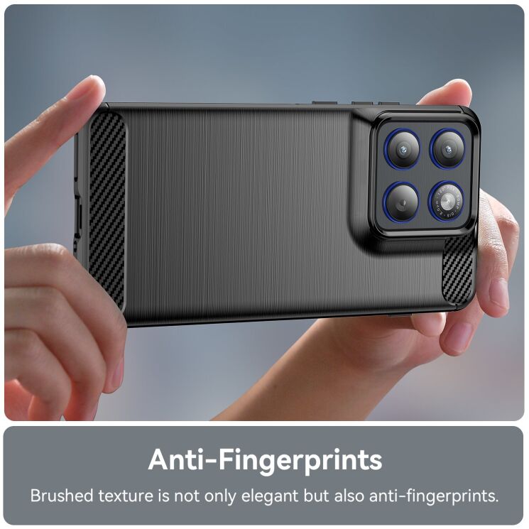 Захисний чохол UniCase Carbon для Motorola Edge 70 - Red: фото 5 з 8