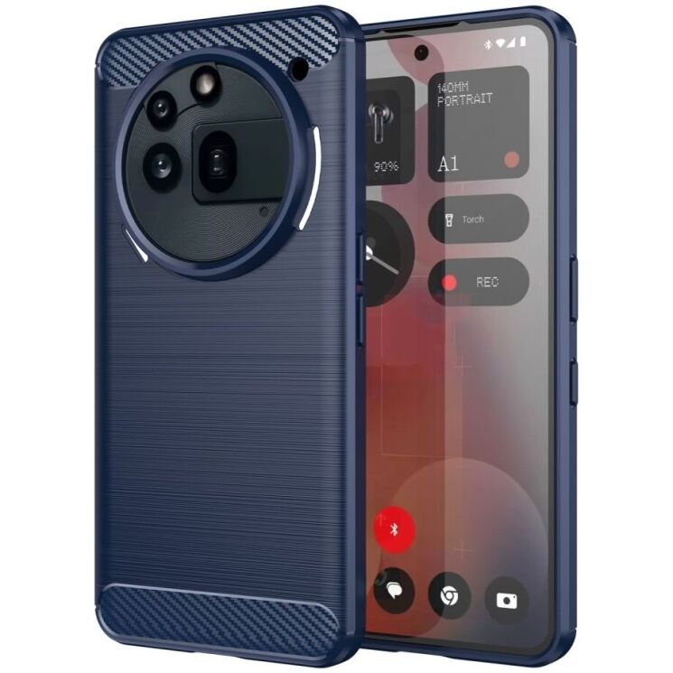 Защитный чехол UniCase Carbon для Nothing Phone (3a) Pro - Blue: фото 1 из 12