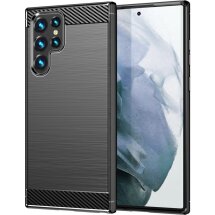 Защитный чехол UniCase Carbon для Samsung Galaxy S22 Ultra (S908) - Black: фото 1 из 8