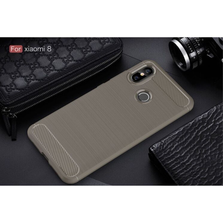 Защитный чехол UniCase Carbon для Xiaomi Mi 8 - Grey: фото 2 из 11