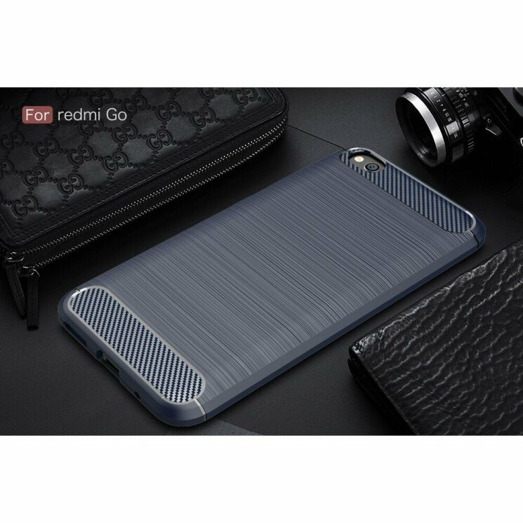Защитный чехол UniCase Carbon для Xiaomi Redmi Go - Blue: фото 2 из 10