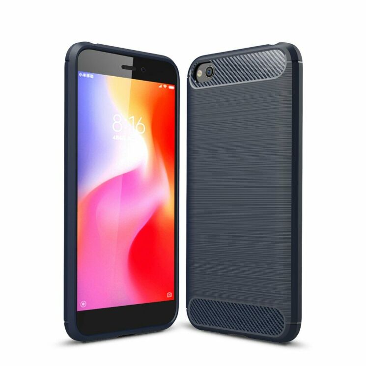 Защитный чехол UniCase Carbon для Xiaomi Redmi Go - Blue: фото 1 из 10