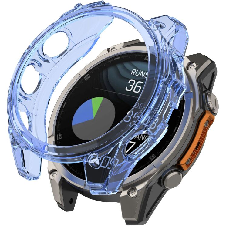 Захисний чохол UniCase Clear Cover для Garmin Fenix 8 (43mm) - Transparent Blue: фото 1 з 7