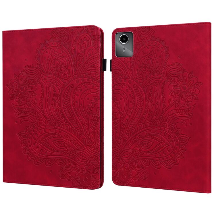 Защитный чехол UniCase Flower для Lenovo Tab M11 (TB330) / Xiaoxin Pad 2024 - Red: фото 1 из 10