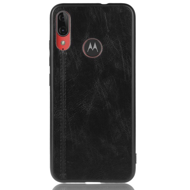 Защитный чехол UniCase Leather Series для Motorola Moto E6 Plus (XT2025) - Black: фото 2 из 11
