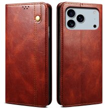 Захисний чохол UniCase Leather Wallet для Apple iPhone 17 Pro - Brown: фото 1 з 6