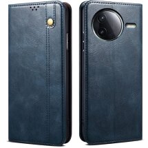 Защитный чехол UniCase Leather Wallet для Xiaomi Poco F7 Pro - Blue: фото 1 из 7