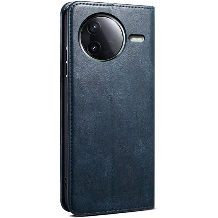 Защитный чехол UniCase Leather Wallet для Xiaomi Poco F7 Pro - Blue: фото 6 из 7