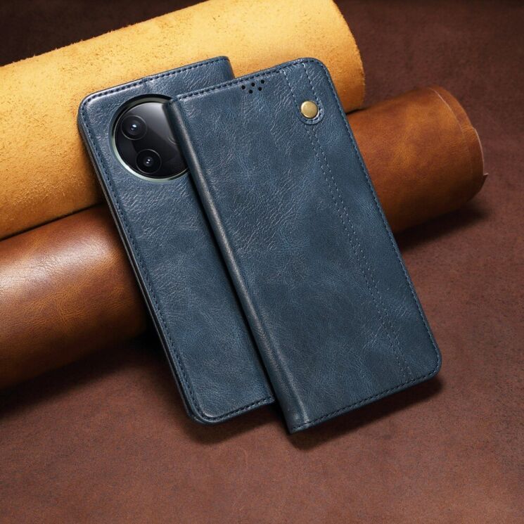 Защитный чехол UniCase Leather Wallet для Xiaomi Poco F7 Pro - Blue: фото 7 из 7