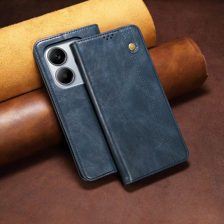 Защитный чехол UniCase Leather Wallet для Xiaomi Redmi Note 14 5G - Black: фото 10 из 10
