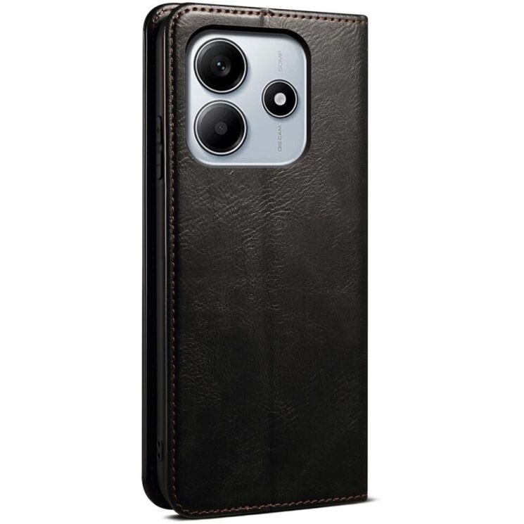 Защитный чехол UniCase Leather Wallet для Xiaomi Redmi Note 14 5G - Black: фото 6 из 10