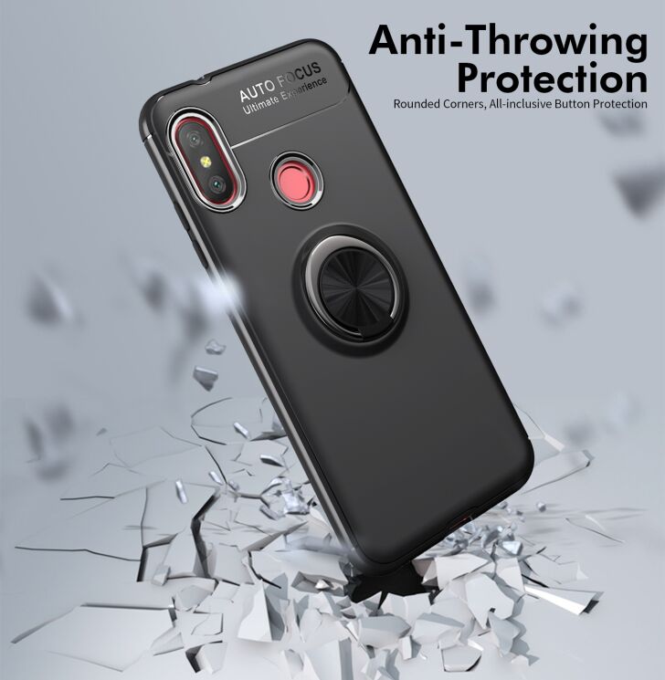 Защитный чехол UniCase Magnetic Ring для Xiaomi Redmi 6 Pro / Mi A2 Lite - Red: фото 12 из 12