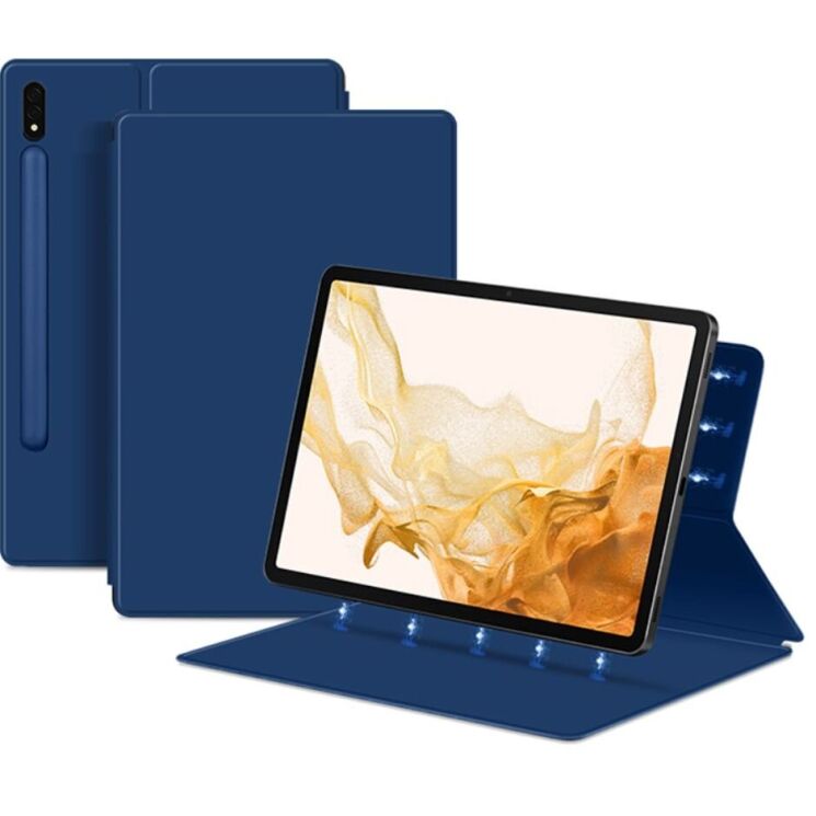 Защитный чехол UniCase Magnetic Stand для Samsung Galaxy Tab S7 FE / S7 Plus / S8 Plus (T730/736/800/806/970/975) - Blue: фото 1 из 6