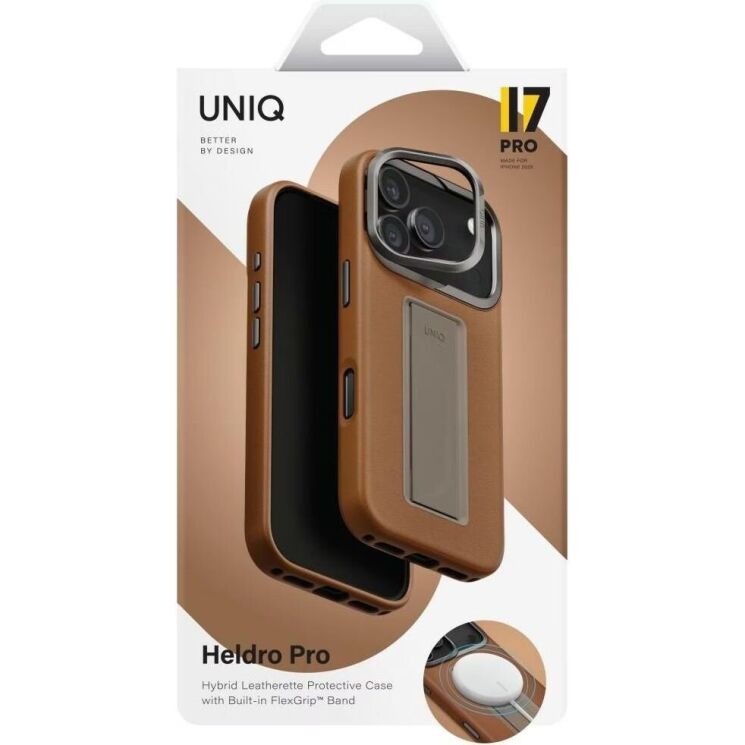 Защитный чехол UNIQ Heldro Pro MagClick для iPhone 17 Pro (UNIQ-IP6.3P(2025)-HELPMCML) - Caramel: фото 6 из 10