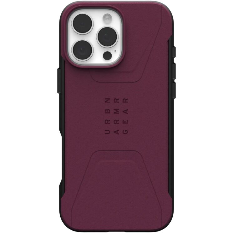 Защитный чехол URBAN ARMOR GEAR (UAG) Civilian MagSafe для Apple iPhone 16 Pro Max - Bordeaux: фото 1 из 10