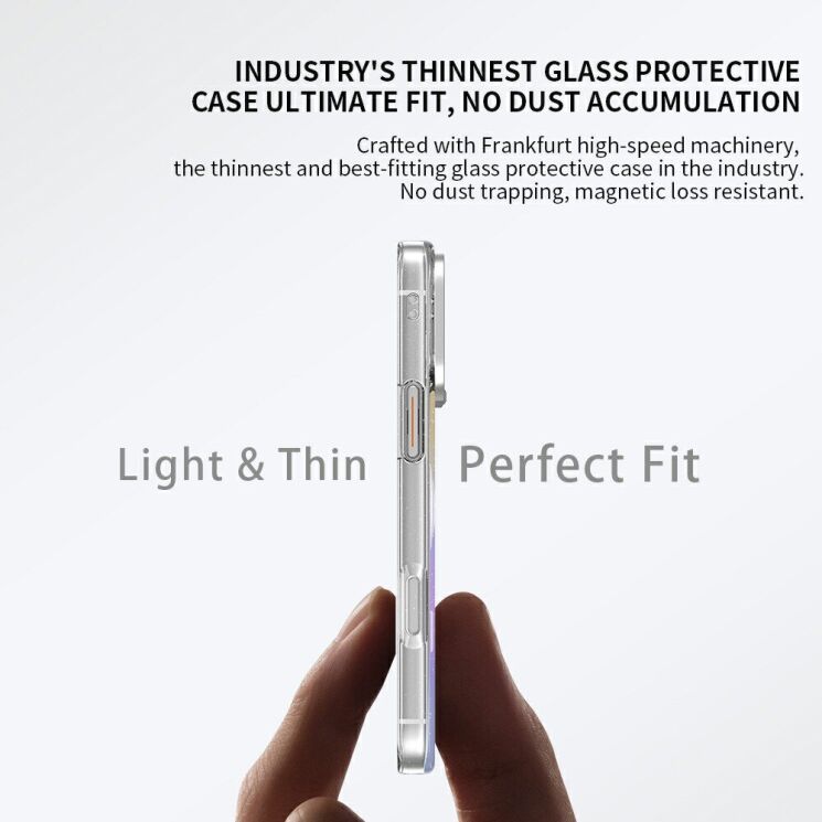 Защитный чехол ZGA Crystal Mag Shine для Apple iPhone 18 Pro Max - Glitter / Silver: фото 3 из 10