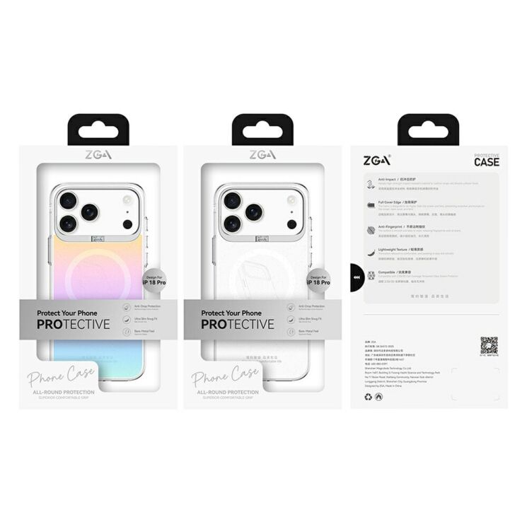 Защитный чехол ZGA Crystal Mag Shine для Apple iPhone 18 Pro Max - Glitter / Silver: фото 10 из 10