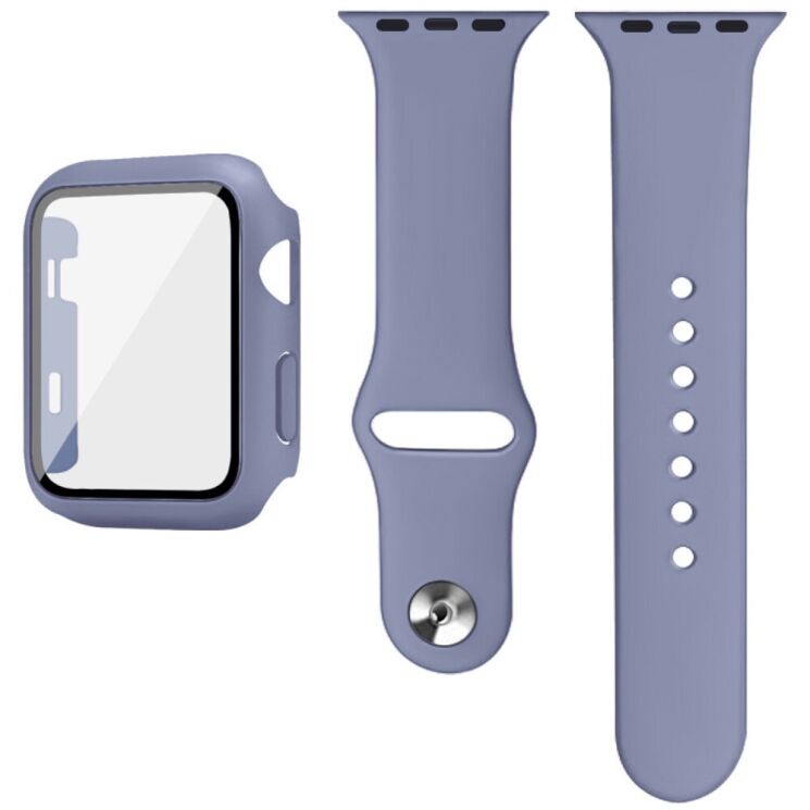 Захисний комплект IMAK Watch Strap + Case для Apple Watch 42 mm - Baby Blue: фото 5 з 14