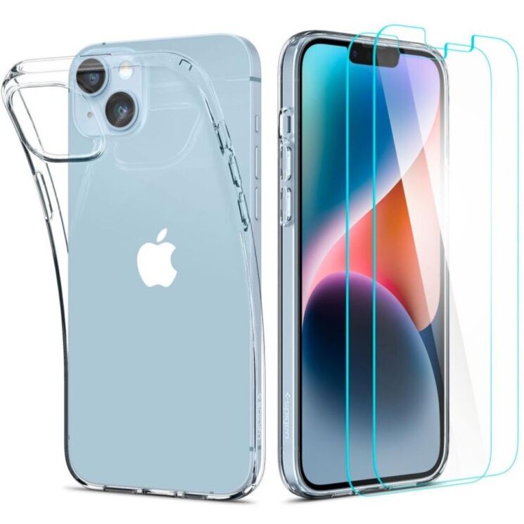 Захисний комплект Spigen (SGP) Crystal Pack для Apple iPhone 14 Plus - Clear: фото 1 з 7