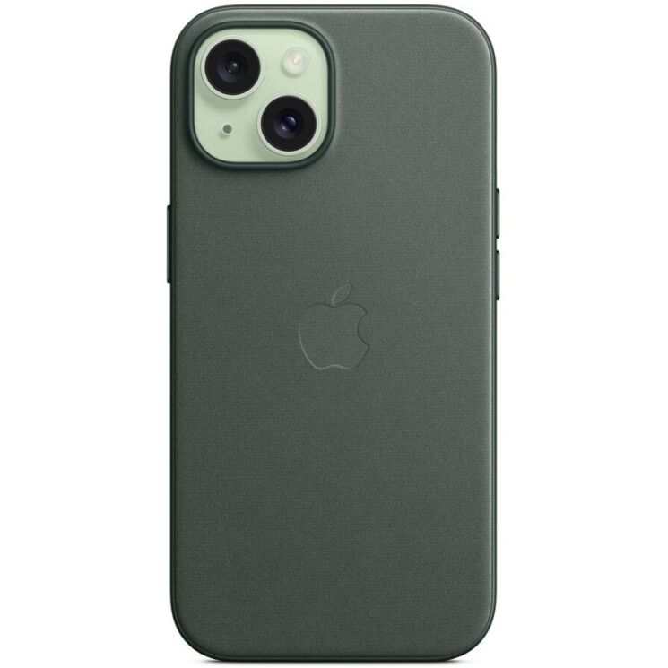 Оригинальный чехол FineWoven MagSafe для Apple iPhone 15 (MT3J3) - Evergreen: фото 2 из 6