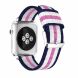 Ремешок UniCase Nylon для Apple Watch 42 (Series 10) / 41 / 40 / SE 40 / 38 - Blue / White / Pink (236202H). Фото 1 из 10