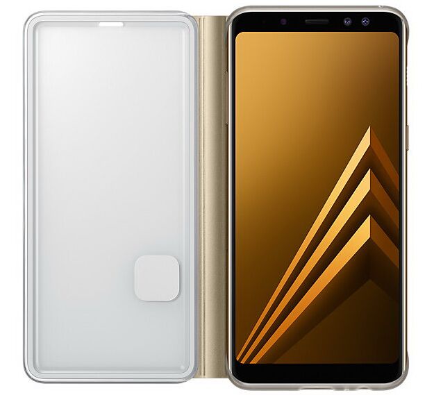 Оригінальний чохол-книжка Neon Flip Cover для Samsung Galaxy A8+ 2018 (A730) EF-FA730PFEGRU - Gold: фото 4 з 7