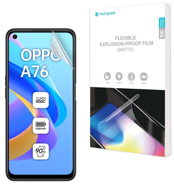 Антиблікова плівка на екран RockSpace Explosion-Proof Matte для Oppo A76: фото 1 з 8