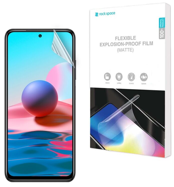 Антиблікова плівка на екран RockSpace Explosion-Proof Matte для Xiaomi Redmi Note 10 / Note 10s / Poco M5s - Matte: фото 1 з 9