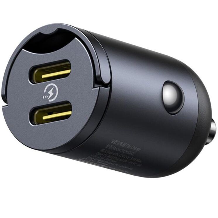 Автомобильное зарядное устройство Baseus Tiny Star Mini 30W (2Type-C) C00035001121-03 - Black: фото 2 из 26