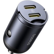 Автомобильное зарядное устройство Baseus Tiny Star Mini 30W (2Type-C) C00035001121-03 - Black: фото 1 из 26