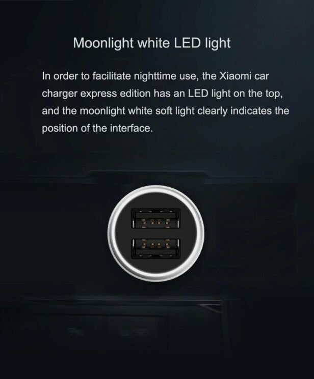 Автомобильное зарядное устройство Xiaomi Mi Car Charger Pro - Silver: фото 5 из 10