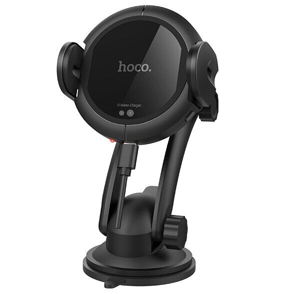 Автомобильный держатель Hoco CA35 с функцией беспроводной зарядки - Black: фото 1 из 7