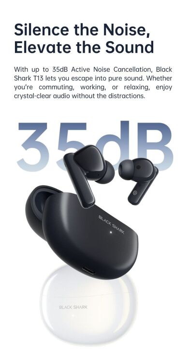Бездротові навушники Black Shark T13 (BS-T13) - Black: фото 7 з 15
