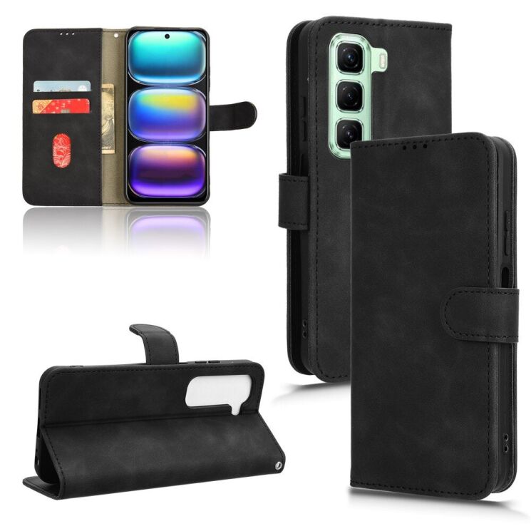Чехол Deexe Classic Wallet для Infinix Hot 50 - Black: фото 7 из 7