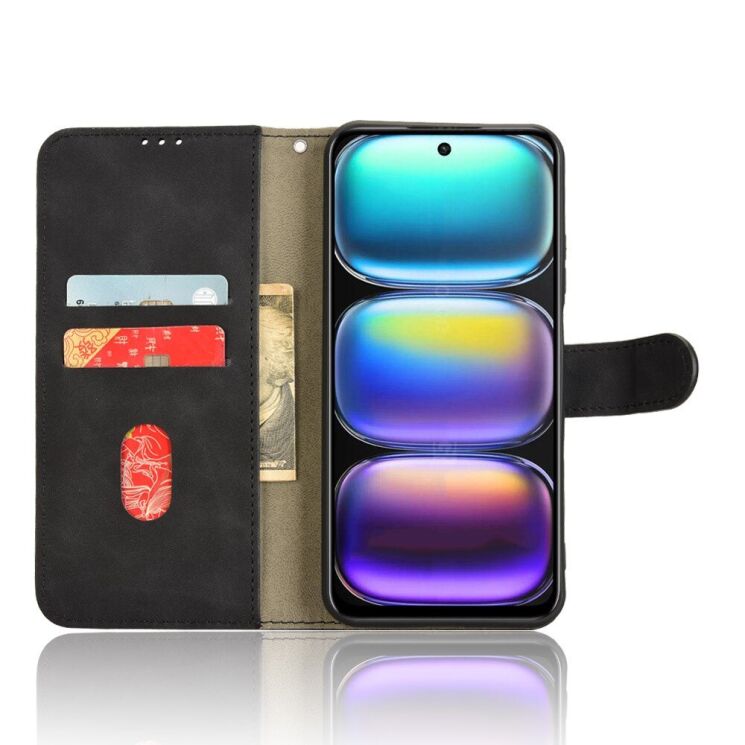 Чехол Deexe Classic Wallet для Infinix Hot 50 - Black: фото 4 из 7
