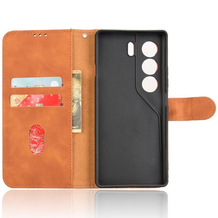 Чехол Deexe Classic Wallet для TECNO Camon 40 (CM5) - Brown: фото 4 из 6