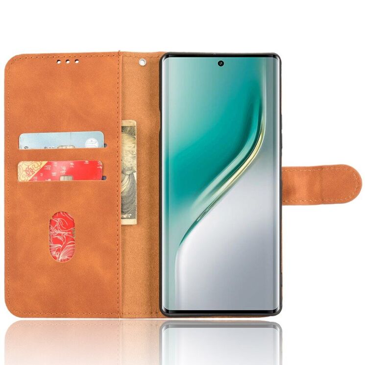 Чехол Deexe Classic Wallet для TECNO Camon 40 (CM5) - Brown: фото 2 из 6