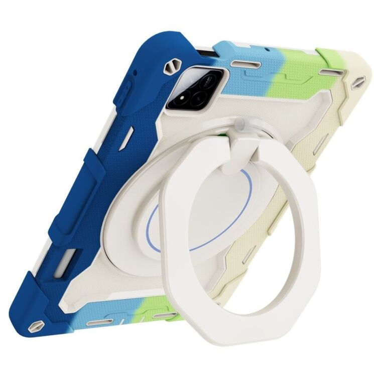 Чехол Deexe Grip Kickstand для Xiaomi Pad 7 / 7 Pro - Colorful / Blue: фото 3 из 21