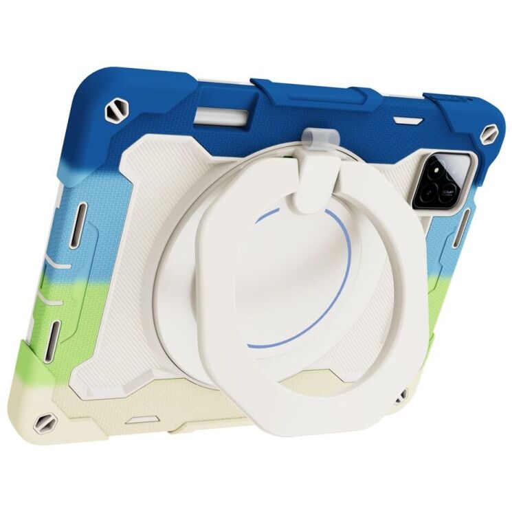 Чехол Deexe Grip Kickstand для Xiaomi Pad 7 / 7 Pro - Colorful / Blue: фото 2 из 21
