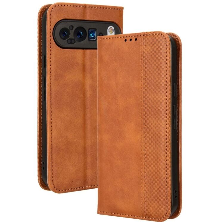Чехол Deexe Retro Style для Google Pixel 9 Pro - Brown: фото 1 из 7