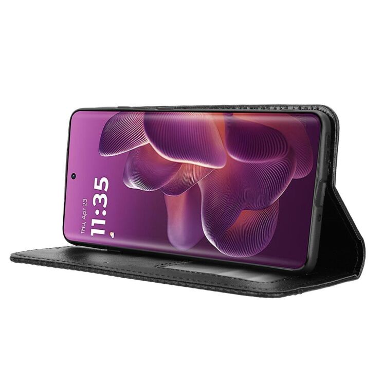 Чохол Deexe Retro Style для Motorola Edge 60 Pro - Black: фото 6 з 19